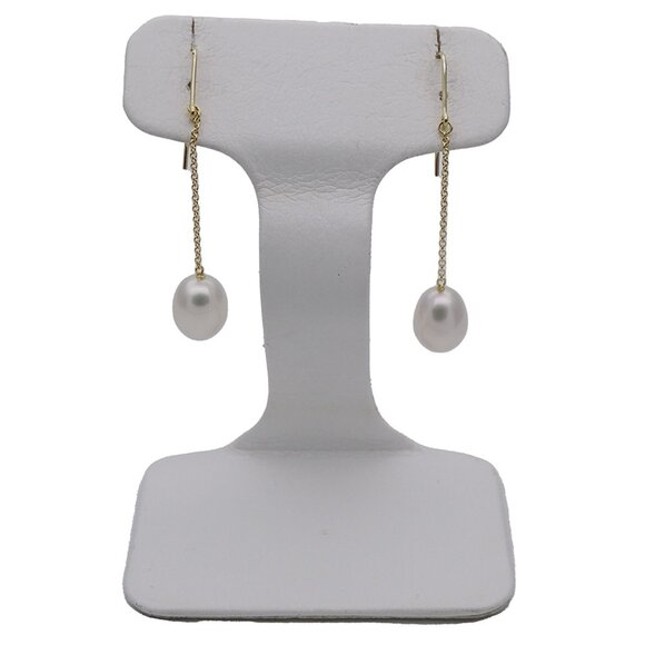 TIFFANY Gold Pearl Earrings - Picture 2 of 8